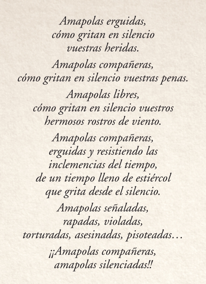 Poema amapolas